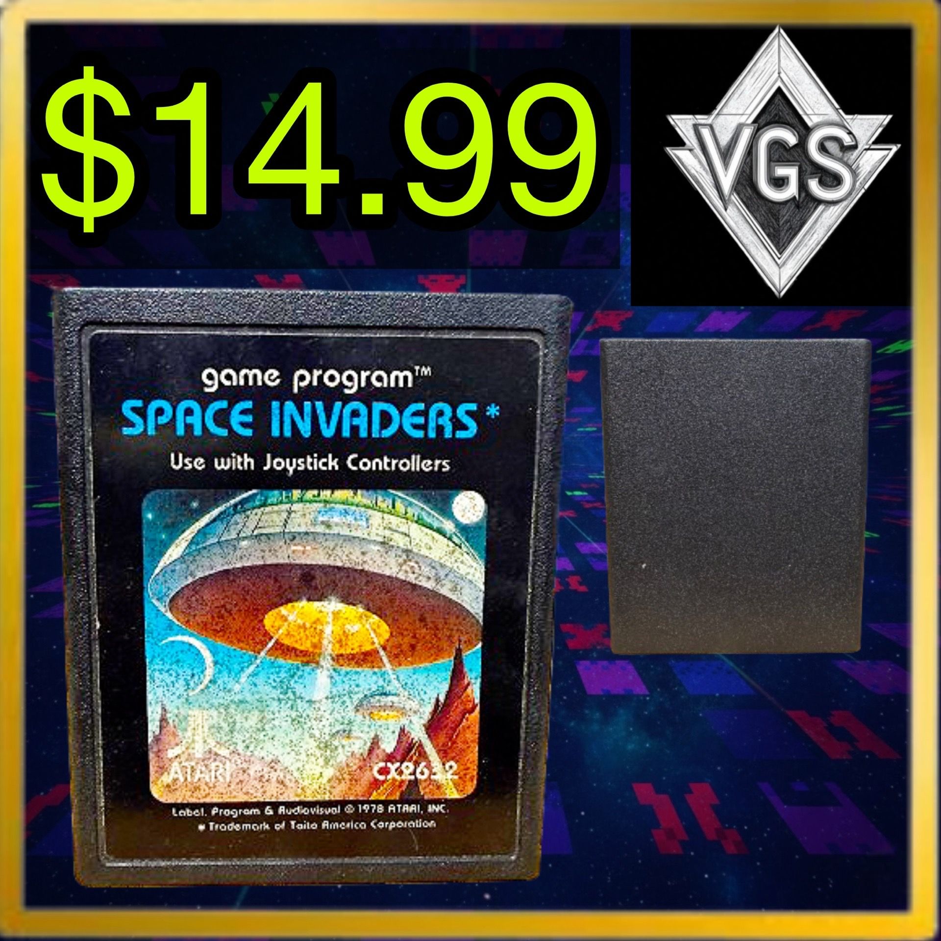 *RETRO* Space Invaders Atari 2600 Cartridge 1980