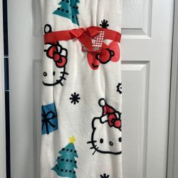 Hello Kitty Christmas Throw Blanket