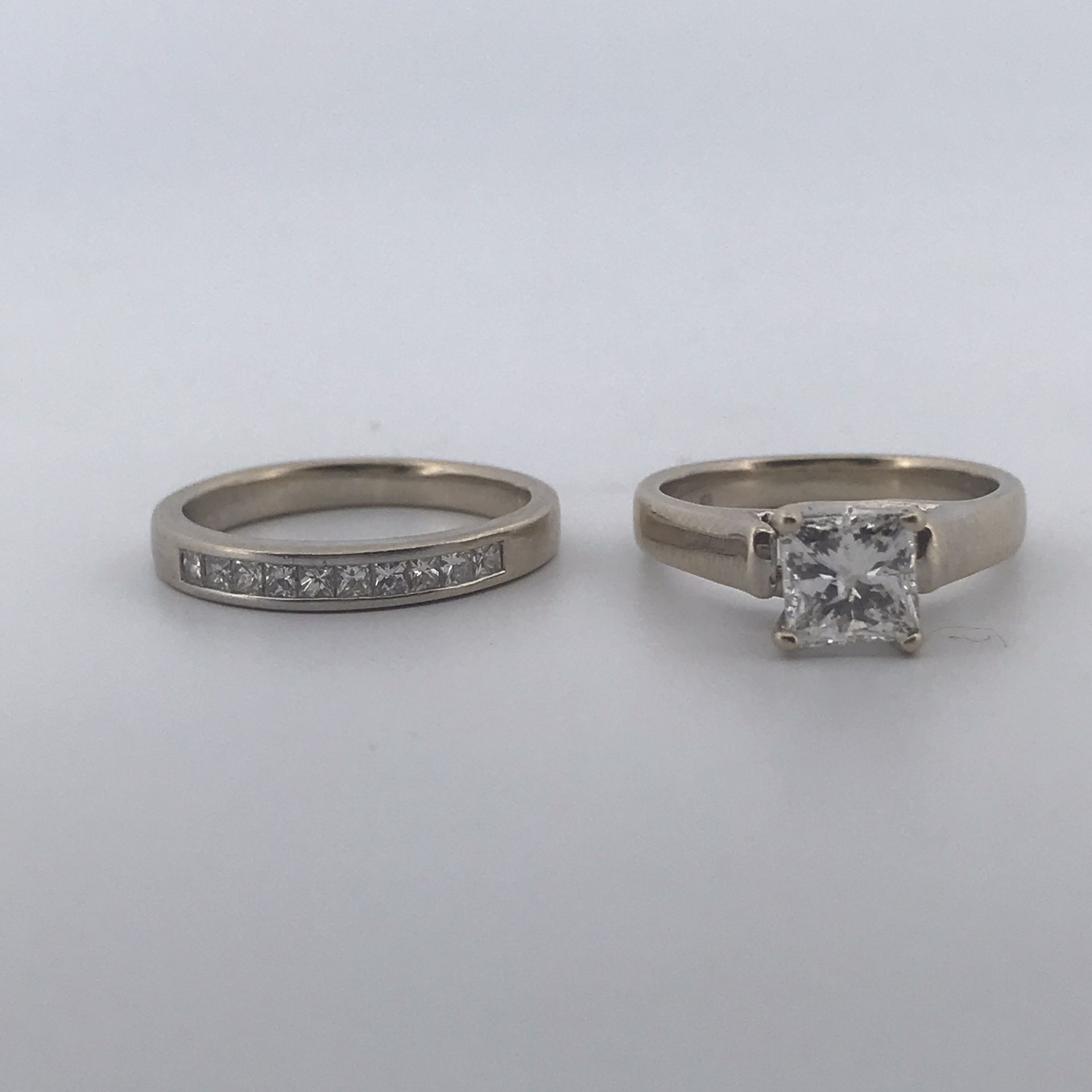 14k White gold 1.23ct diamond ring size 5