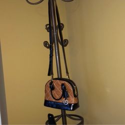 Michael Kors Light Brown And Black Crossbody 