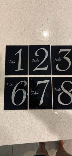 Wedding Sign Table Numbers
