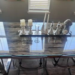 glass dinning table 