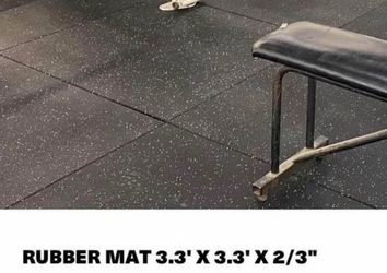 Rubber Mats  Brand New Dimensions in Pictures  Each Mat cover 11 sqft Price 37$ EACH