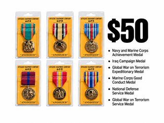(6) New Military Medals - sold together