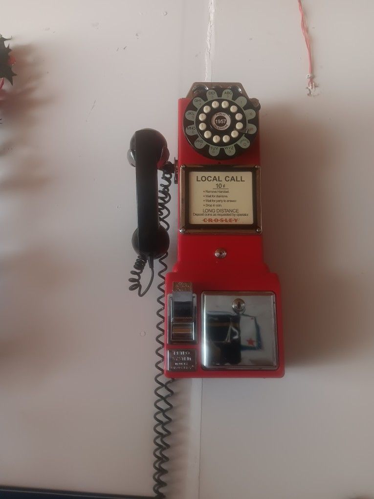 Rare Color Red Pay Phone