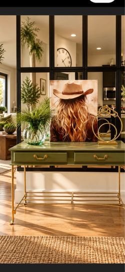 Sage entryway table