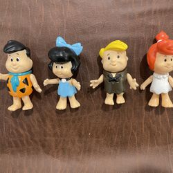 Vintage 1986 Hanna Barbera Flintstones Baby Betty Velma Barney Fred and cars