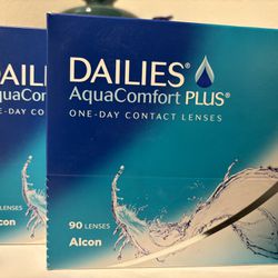 Aqua Comfort Plus daily Contacts -2.50/ 2 Boxes of 90 lenses