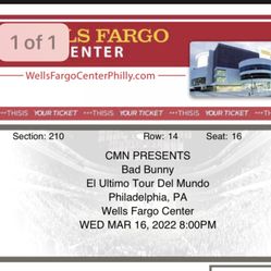 Two Bad Bunny tickets 