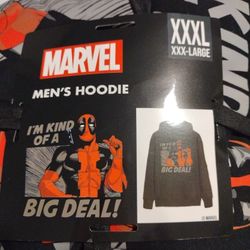 3X Deadpool Marvel Sweatshirt Hoodie Black