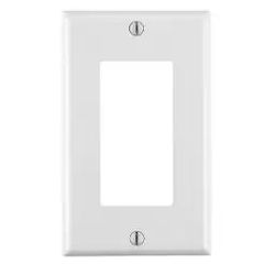 LEVITON - 1-Gang Decora/GFCI Device Wallplate, Standard Size, Thermoset, White