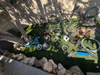 E-bike frames and tons of parts for different e-bikes
