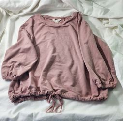 Dusty Pink Balloon Sleeve Sweatshirt