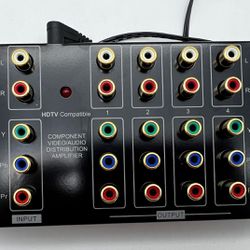 CALRAD 1 x 4 Component Video & Analog Audio Distribution Amp Model: 40-937B