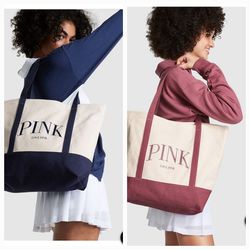 New Victoria Secret Pink Large Canvas Tote Bags $40 Each