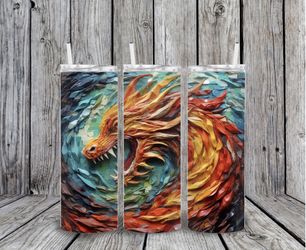 3D Dragón Tumbler
