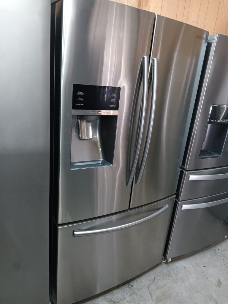 Samsung Refrigerator French Door Stainless Steel Everything Works Good 💯