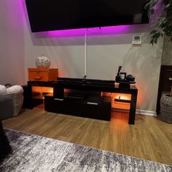 Modern 63" TV Stand - Black