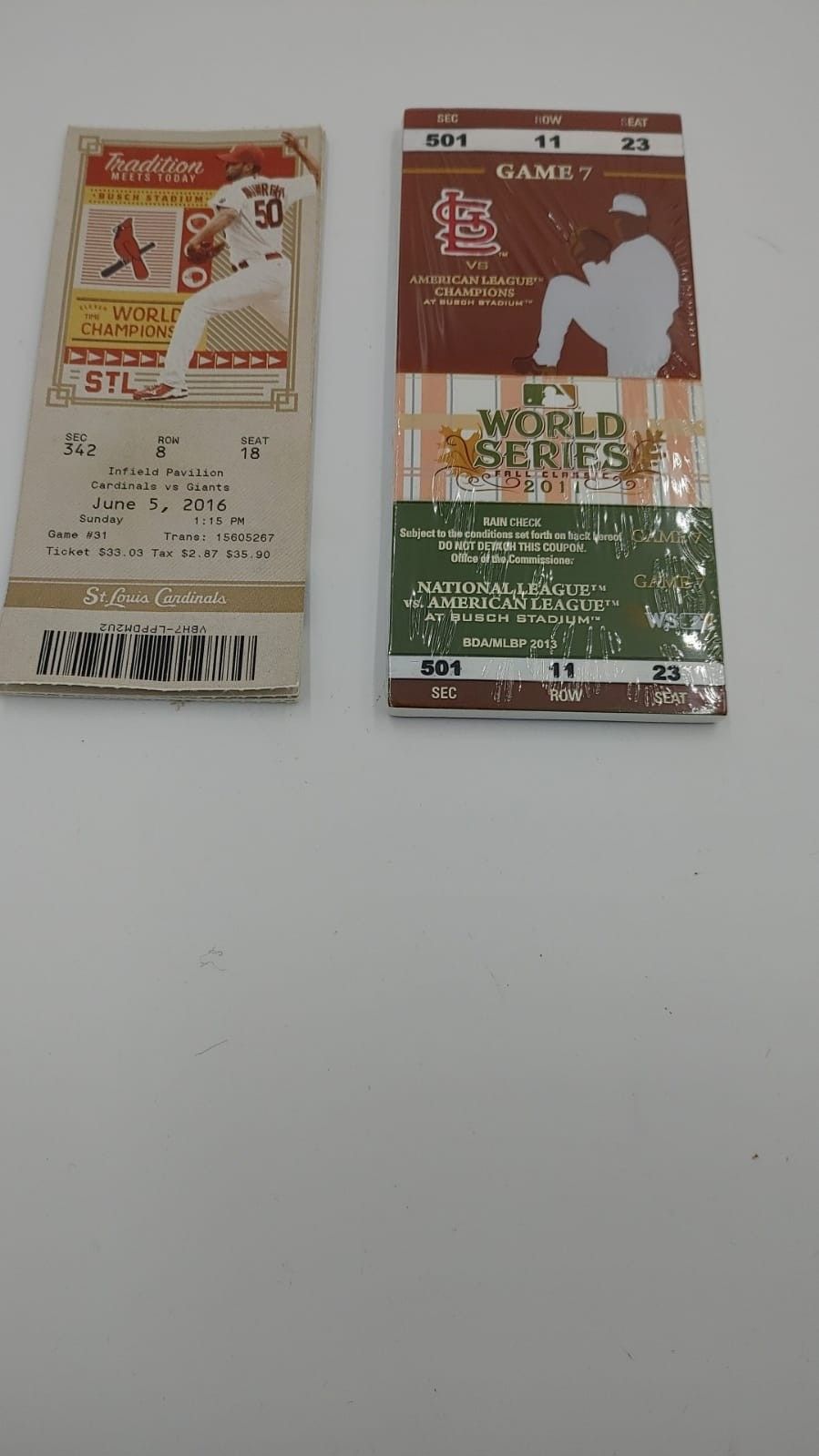 Cardinals Game 7 2011 Commerative Ticket
