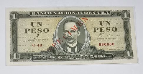 1 Peso 1961 Specimen Cuba
