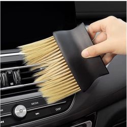 Interior Dust Brush, Car Detailing Brush, Soft Bristles Detailing Brush Dusting Tool for Automotive Dashboard, Air Conditioner Vents, Leather, Compute