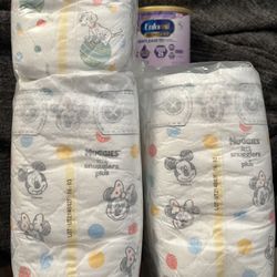 Enfamil Gentlease & Huggies diapers Size 2
