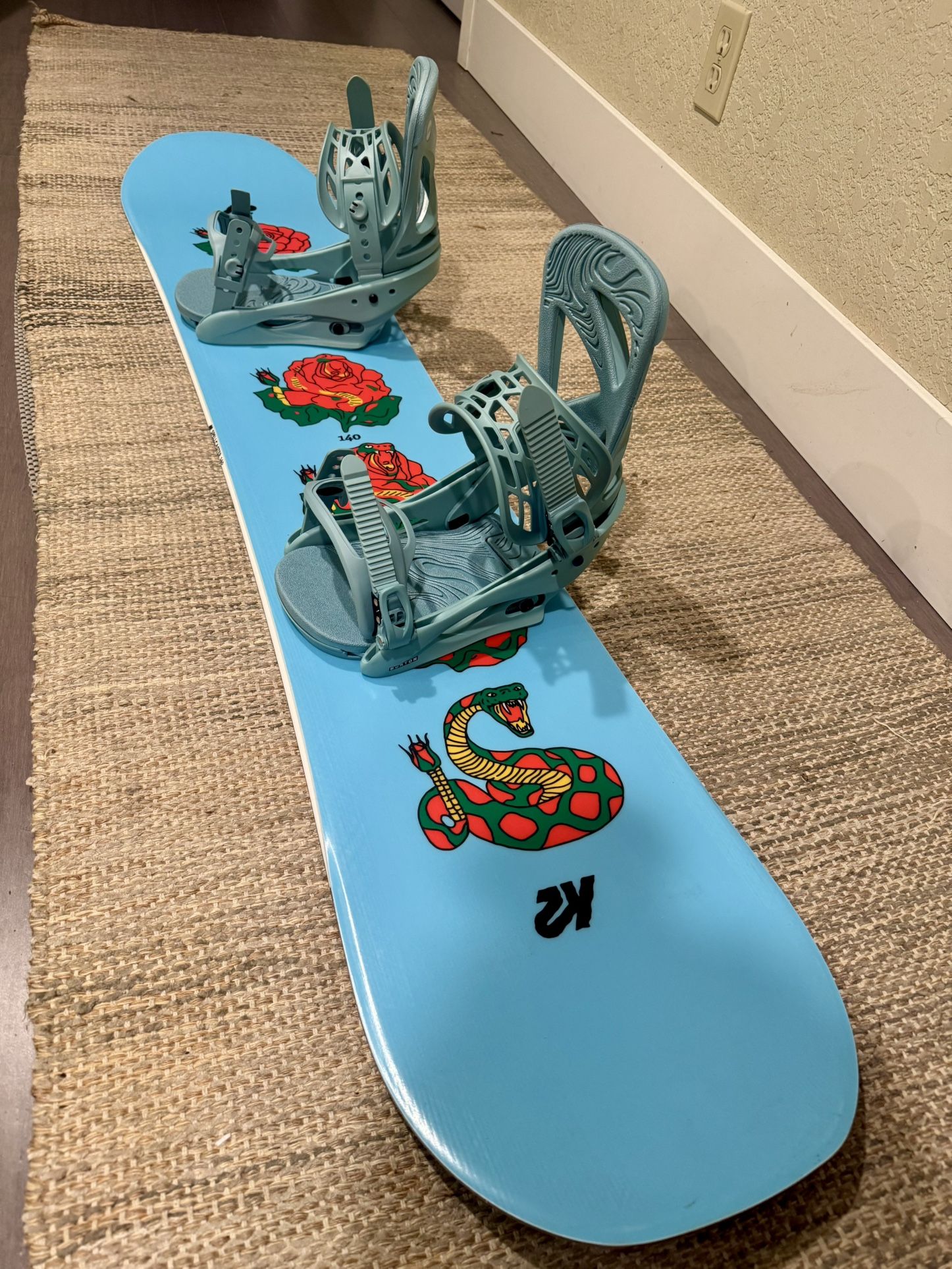 K2 Spellcaster Snowboard + Burton Scribe Bindings (Like New)
