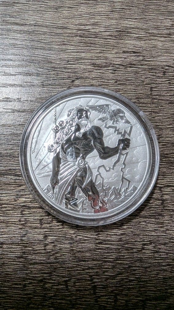 Zeus Tuvalu 1 Ounce .999 Silver coin.