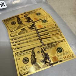 24k Gold $100 Bill Foils