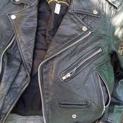 Real Leather Vintage Lady Bikers Jacket 