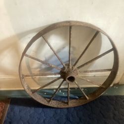 Antique Steel Wagon Wheel