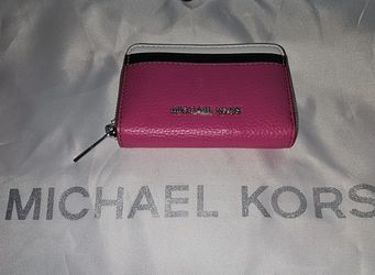 MK Pink White Black Card Holder