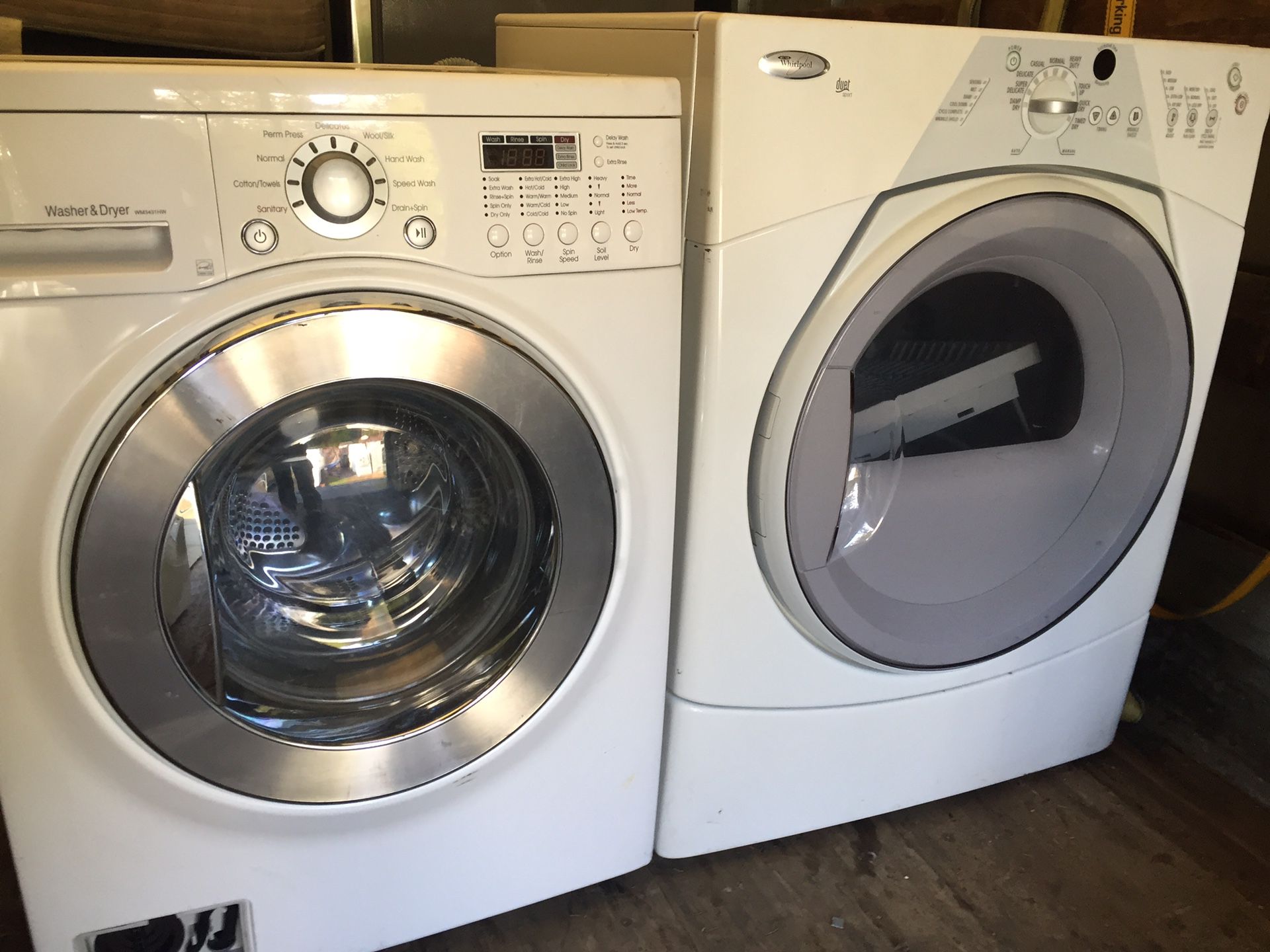 Extra large capacity stackable front load washer and dryer set DELIVERY