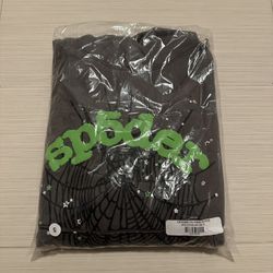 Sp5der Slate Grey Wait Web Hoodie Size S, XL