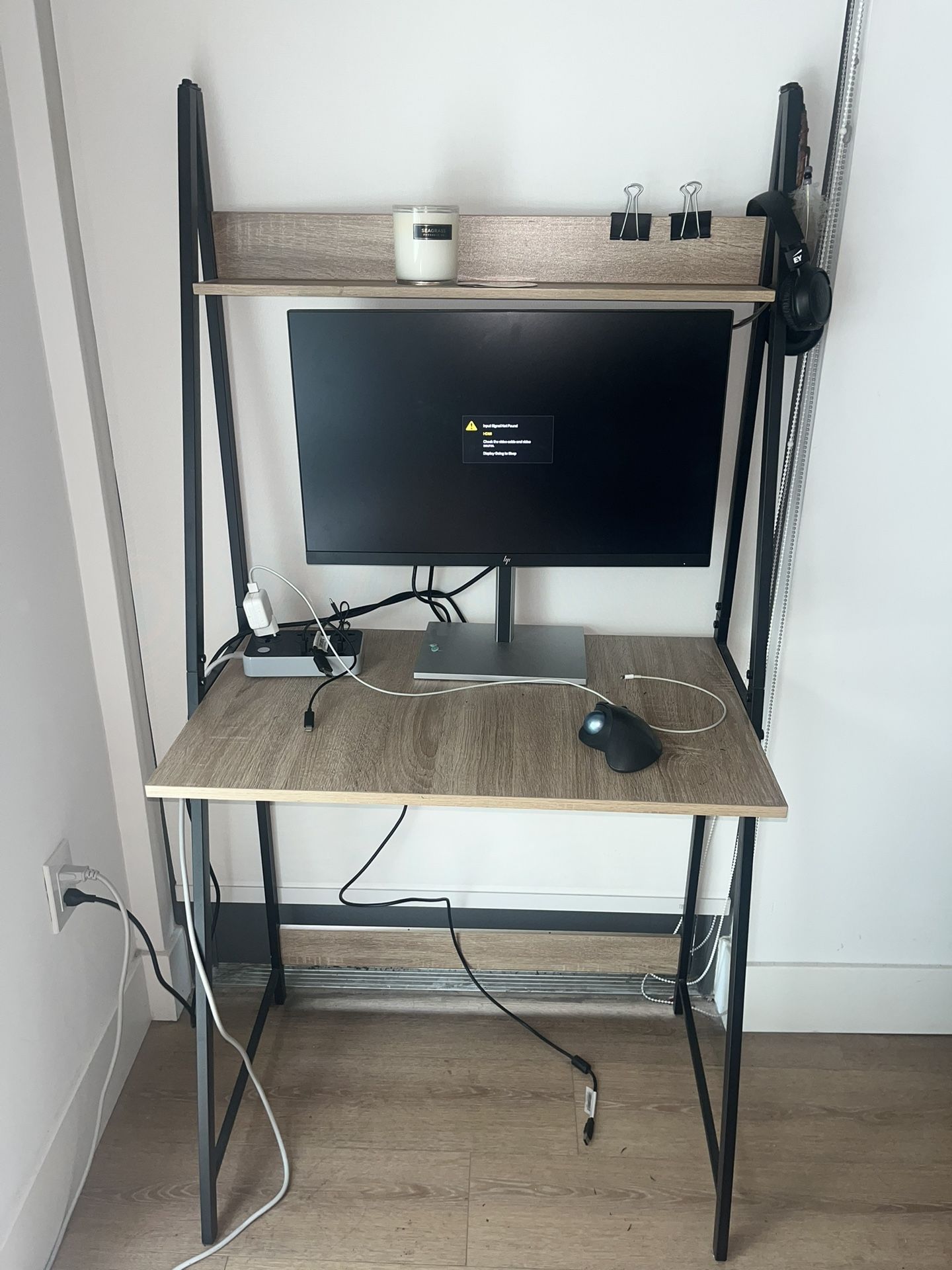 Ladder Desk with Shelf