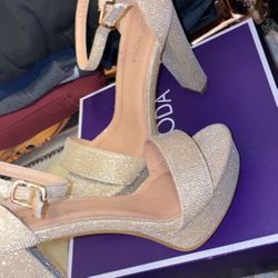 Gold Platform Heels 