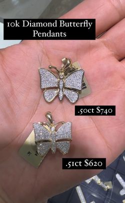 Diamond Butterfly Pendant