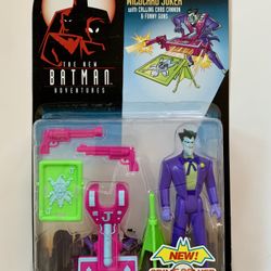 1998 The New Batman Adventures Animated Series Crime Solver WILDCARD JOKER Figure MOC