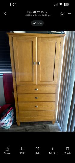 Ethan Allen "Elements" Maple wood armoire