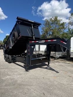 AMP 7 x 16 Gooseneck High Side Dump Trailer 16k