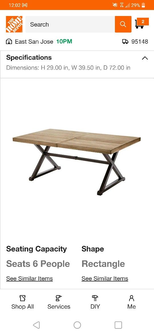 Outdoor Table Unopened Box