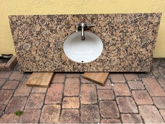 Granite counter and sink