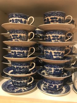 China coffee cups and plates set of 6
