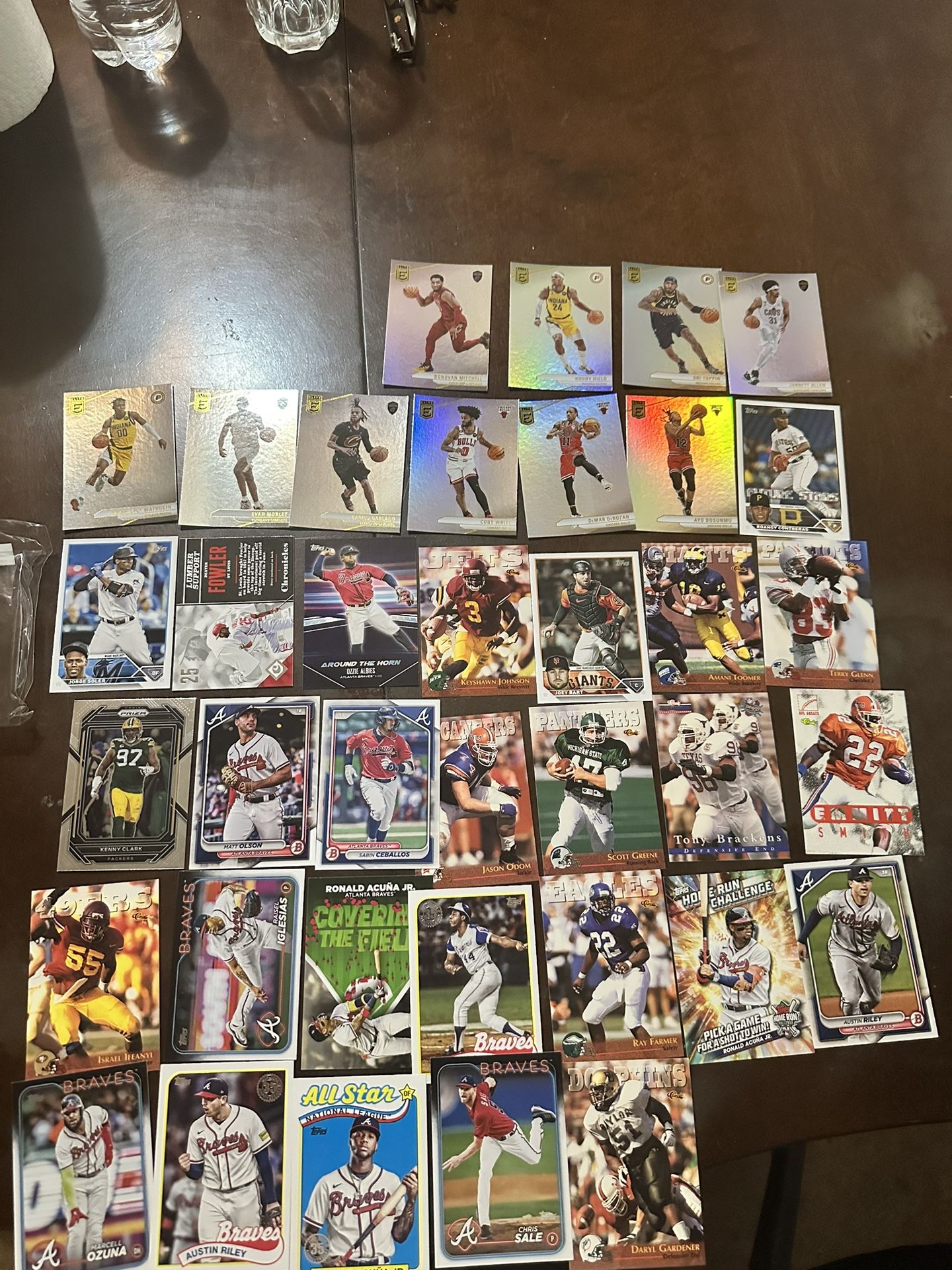 Sports Card Lot – Basketball, Football & Baseball (Braves, NFL, NBA)