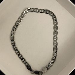 8” Flat Mariner Diamond cut  Italy 925 black rhodium finish