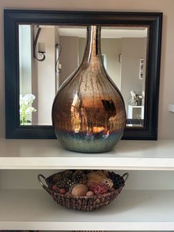 Tall Metallic Decorative Vase