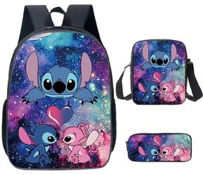 New Three Piece Lilo & Stitch Backpack Set.