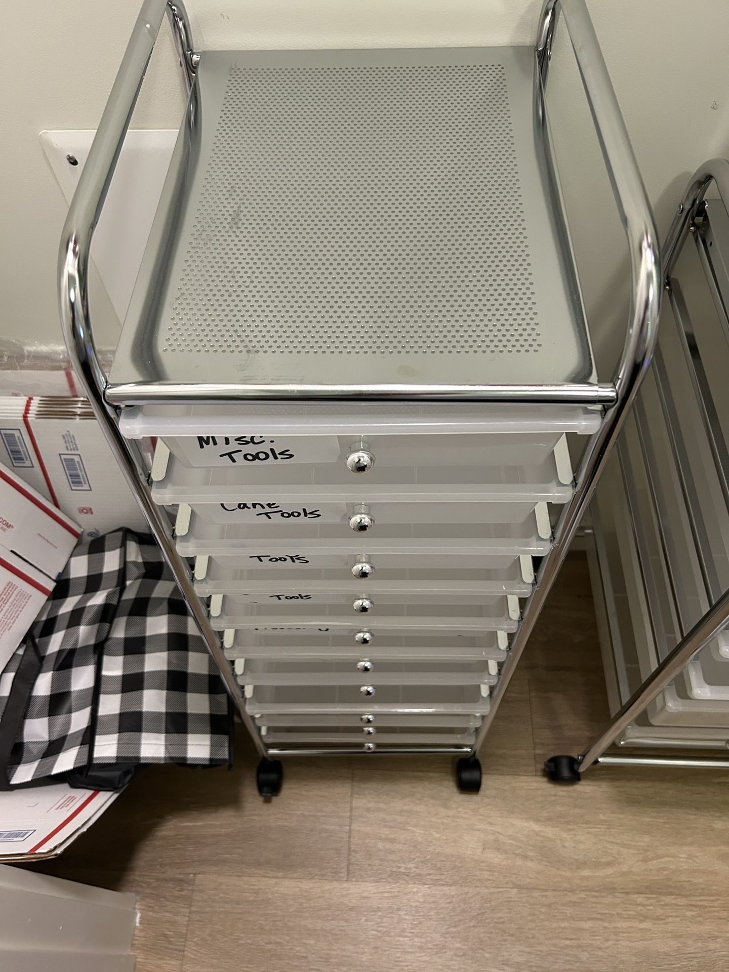 10 Drawer Storage Rolling Cart