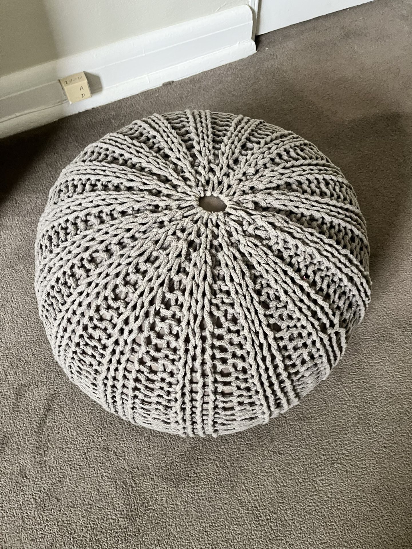 Knit ottoman