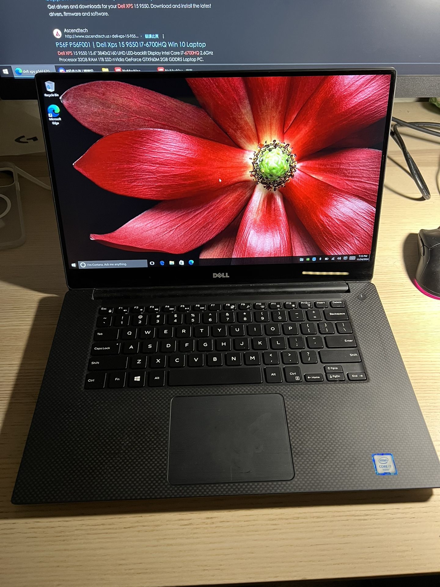 Dell XPS 15 XPS9550 15.6-Inch 4K Ultra HD Intel Core i7-6700HQ 16GB RAM 1TB SSD